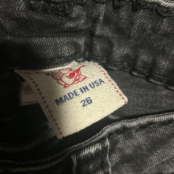 True Religion washed blk distressed jeans - Picture 6 of 15